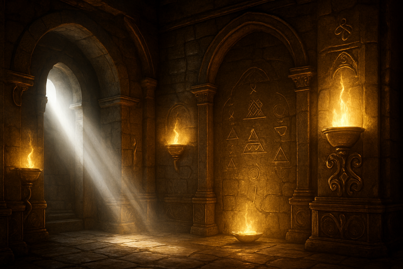 secret chamber gold white light