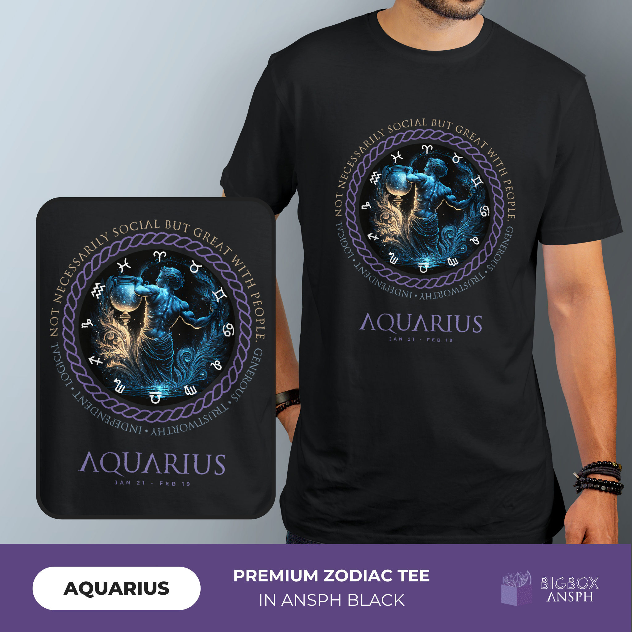 Premium Reiki-Infused Zodiac Sign Shirt