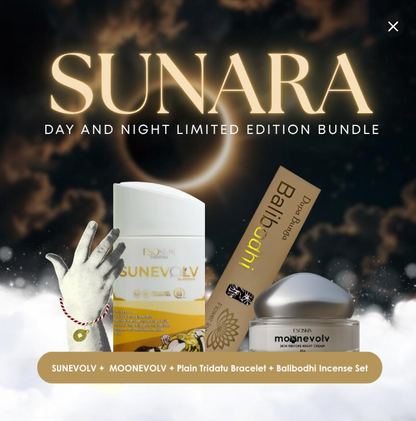 SUNARA Day and Night Limited Edition Bundle – Sunevolv, Moonevolv, Tridatu Bracelet &amp; Balibodhi Incense Set